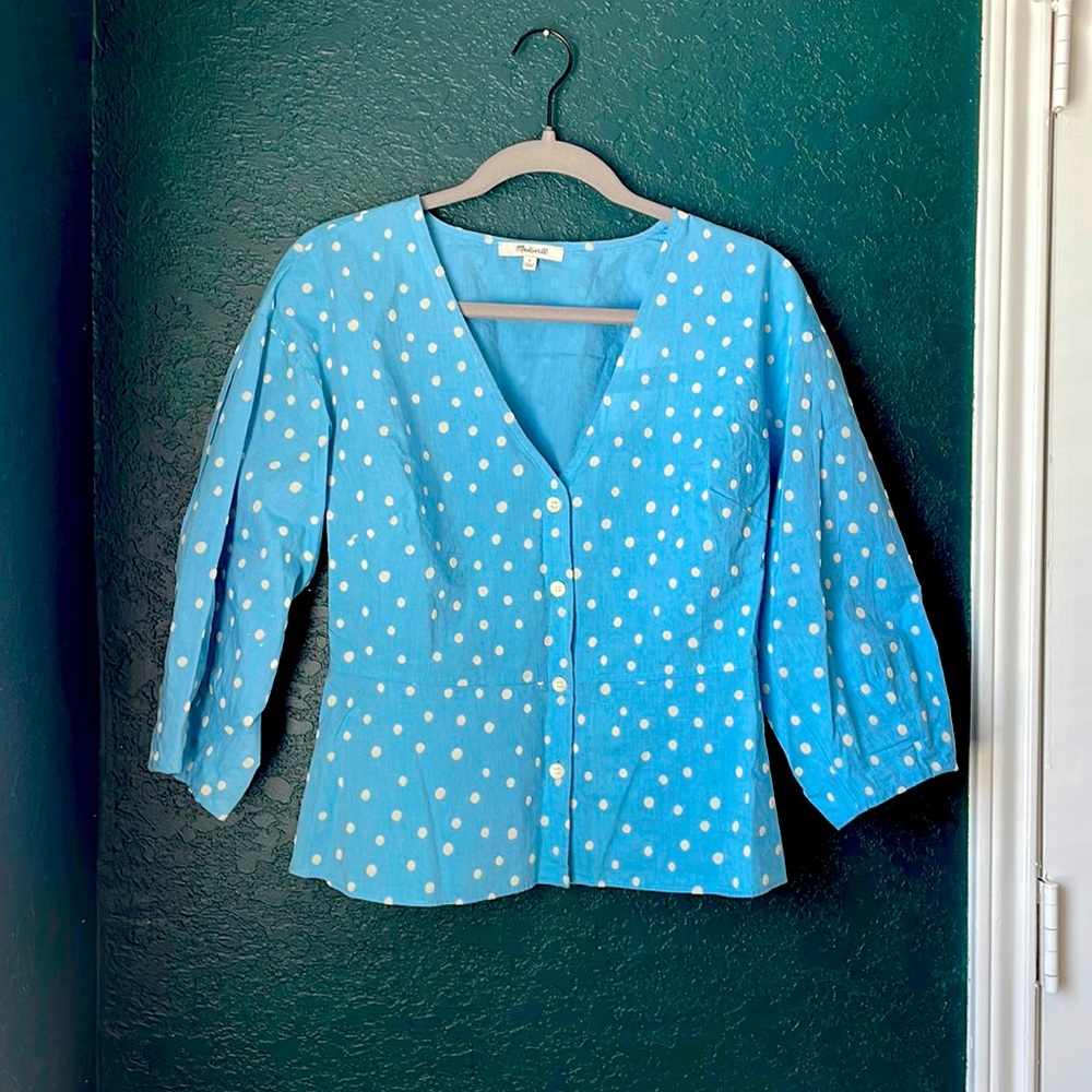 Madewell peplum blouse